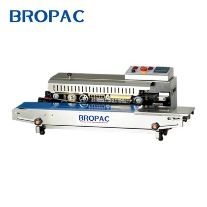 Bropac SF150N/S Automatic Horizontal Table Top Continuous Solid Ink Printing Plastic Bag Sealing Machine with Nitrogen No Date