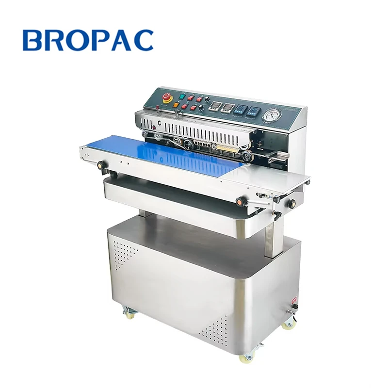 آلة طباعة حبر صلب عالية الجودة، تعبئة فراغية مستمرة، تنظيف بغاز النيتروجين، ماكينة ختم حراري للأكياس البلاستيكية