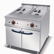 Gas Fryer – 2 Basins, 56-Liter Stainless Steel