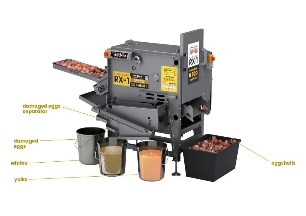 كاسرة البيض RX-1 (تنظيف ذاتي) 6500 بيضة / ساعة
